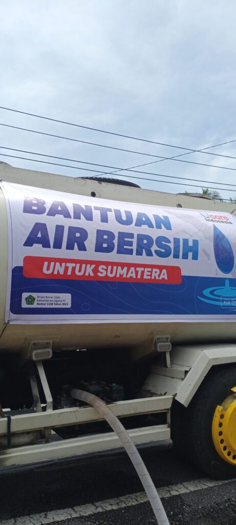 bantuan air bersih untuk korban bencana Sumatera
