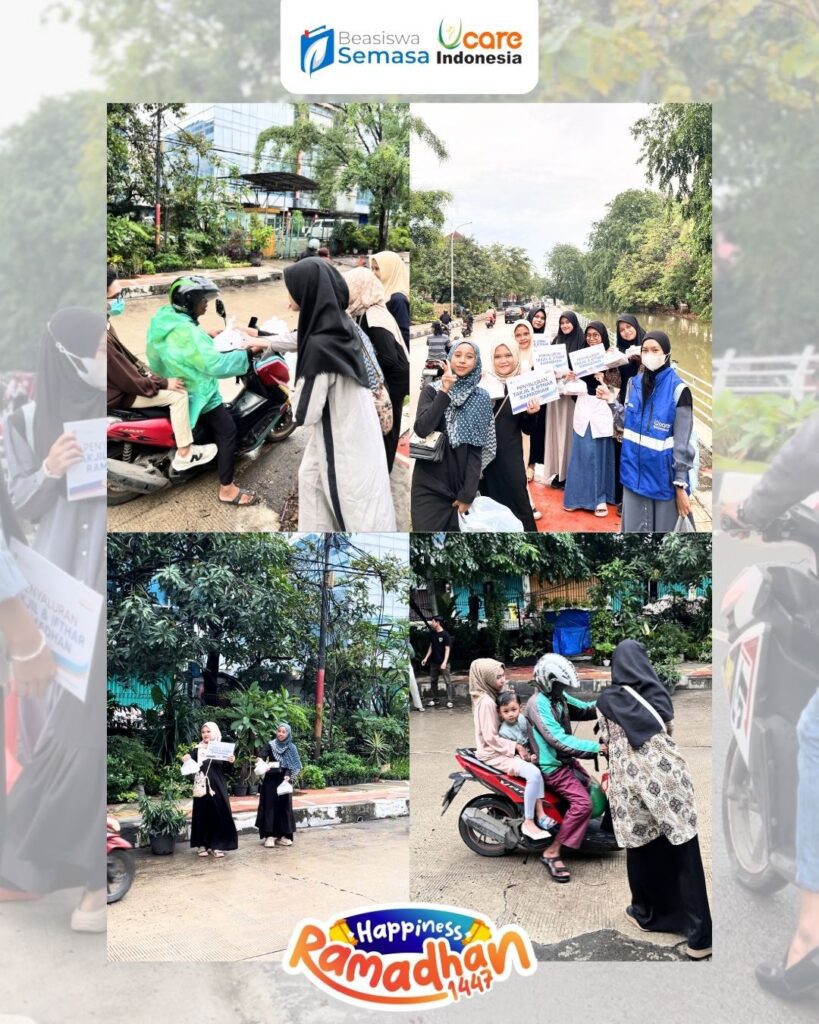 peserta Beasiswa SEMASA berbagi takjil dan ifthar Ramadhan