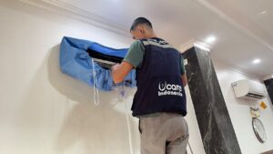 service AC gratis di Masjid Nurul Falah
