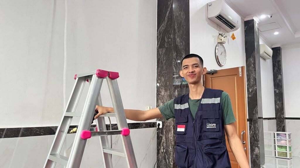 service AC gratis di Masjid Nurul Falah