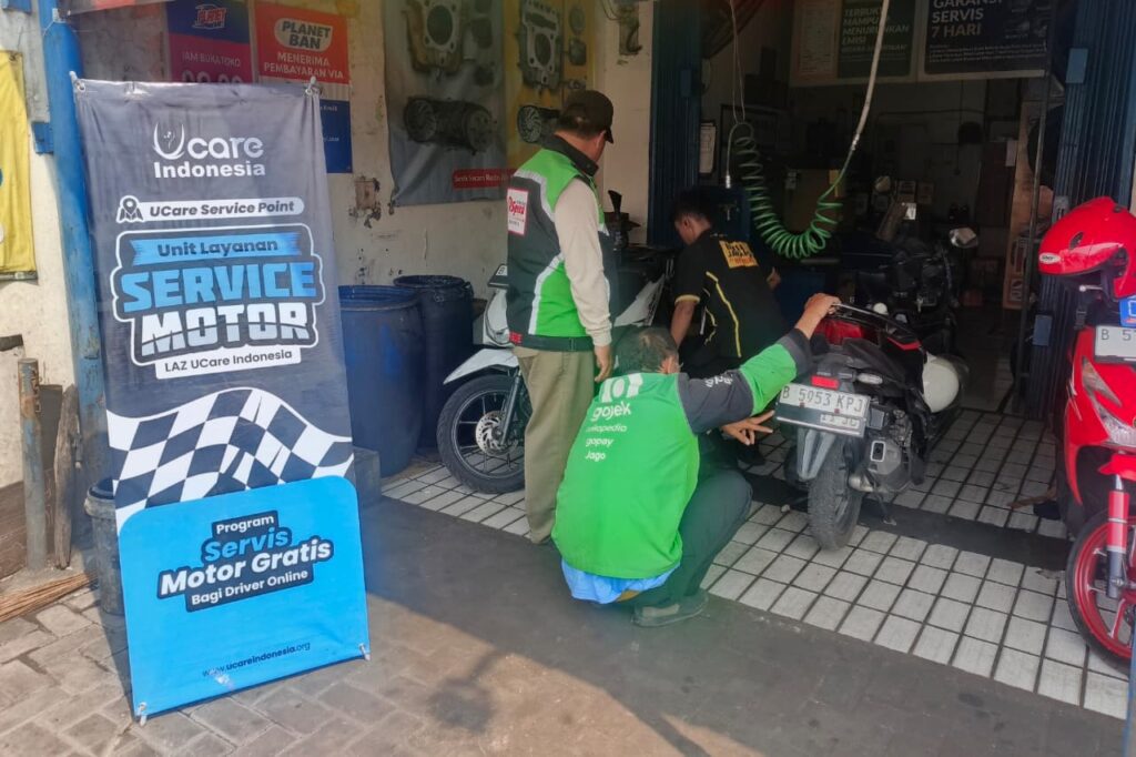 service motor gratis untuk ojol